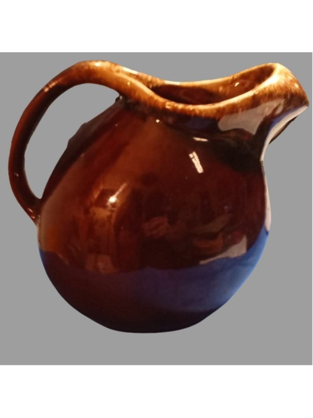 Vintage **Hull Pottery** Brown Drip Pitcher **Mid Century**